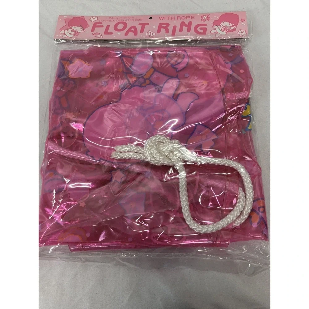 NEW! Vtg Sanrio Float Ring With Rope 1988 Little Twin Stars Deflated 74
